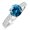 White Gold, variant on 1.8 Carat 14K White Gold Classic Side Stone Pave Set With Milgrain Diamond Engagement Ring with a 1.5 Carat Blue Diamond Center (Heirloom Quality)