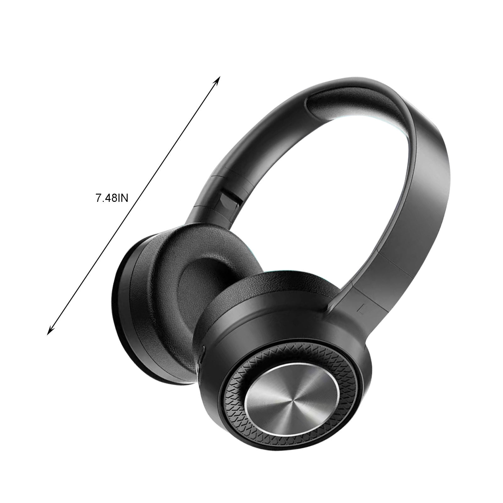 Bluetooth Headphones, Wireless Headphones, Over Ear Noise Cancelling Headphones with Mic, Up To 24 Hours of Battery Life(Black)