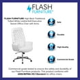 thumbnail image 4 of Flash Furniture High Back Traditional Tufted White LeatherSoft Executive Swivel Office Chair with Arms, 4 of 13