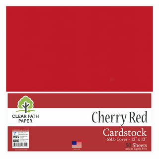 My Colors Glimmer 80lb Cover Weight Cardstock 12X12-Exotic Red