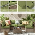 thumbnail image 3 of Kimunuk 14 Pcs Outdoor Cushion Slipcovers, Replacement Outdoor Patio Cushion Covers with 3 Size, Waterproof and Zippered, Fit for Outdoor Furniture, Patio Sofa Couch, Covers Only, Light Green, 3 of 6