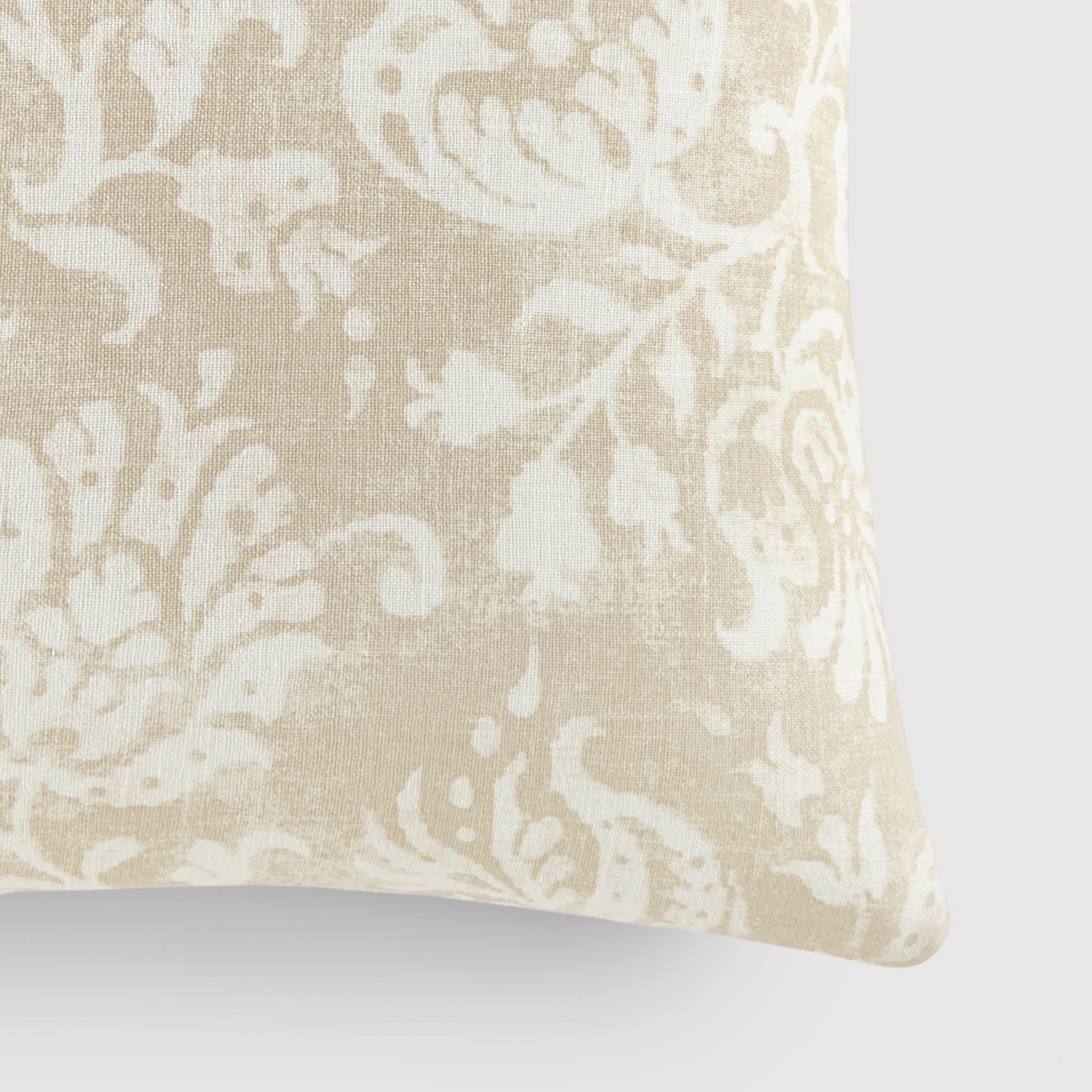 Noble Linens Elegant Cotton Decor Throw Pillow in Distressed Floral Pattern