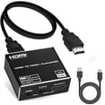 thumbnail image 1 of HDMI ARC to Optical Audio Adapter, NEWCARE 4K@60Hz H DMI Audio Splitter Converter, HDMI to Optical Toslink SPDIF+3.5mm Jack AUX Audio Out, Metal HDMI Audio Extractor Support Blue-Ray Play Soundbar, 1 of 7