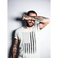 thumbnail image 2 of Premium Soft Ringspun USA Flag Retro Lightweight T-Shirt White, Small, 2 of 3