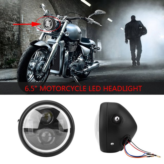 6.5 INCH MOTORCYCLE LED HEADLIGHT FOR CAFE RACER BOBBER - HIGH TRANSMISSION, VISIBILITY, EASY INSTALLATION