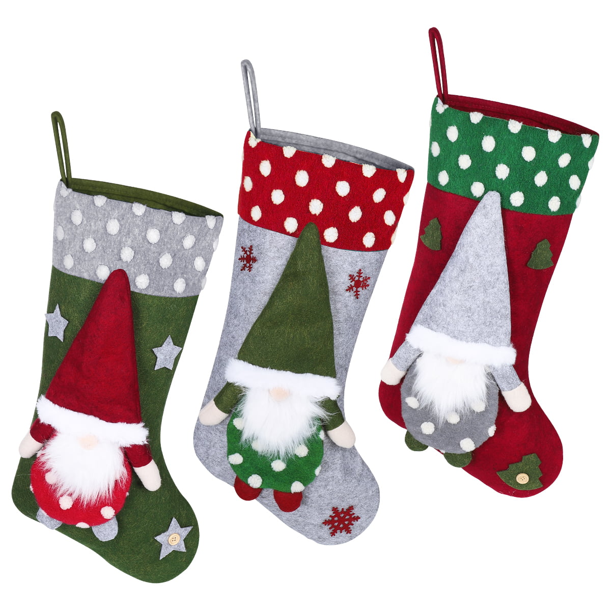 Details about   AG_ Christmas Gnome Stocking Gifts Xmas Tree Hanging Candy Storage Bag Ornament 