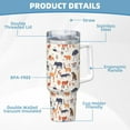 thumbnail image 5 of Sikiie South American Animals Insulated Stainless Water Bottle Lid Travel Mug Cup Insulated Tumblers Cup 40oz Ice Bully With Handle, 5 of 8