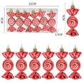 thumbnail image 2 of 6 piezas de piruletas navideñas con forma de bastón de caramelo, adornos colgantes para árbol de Navidad, decoraciones navideñas para el hogar, regalo de Año Nuevo 2024, 2 of 5