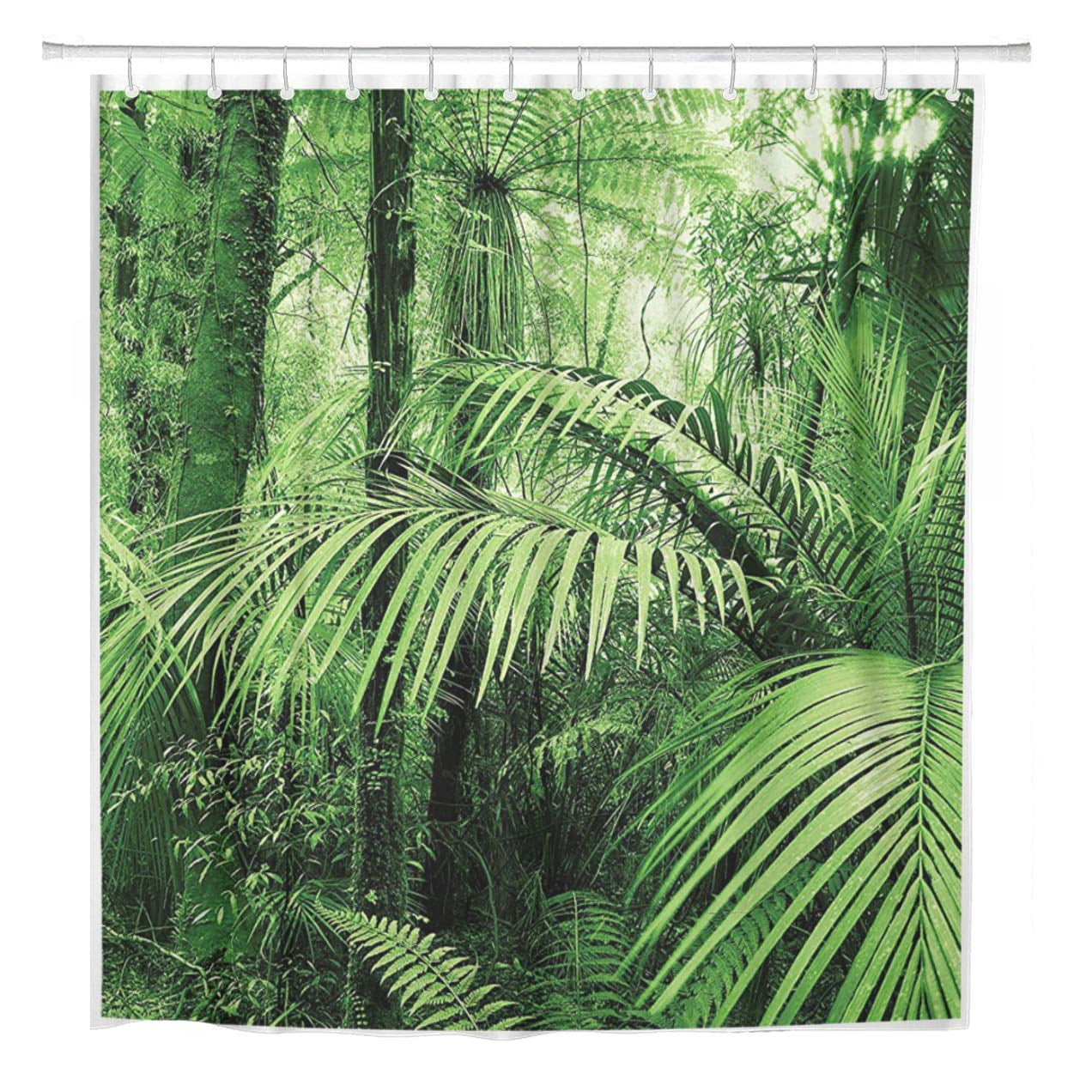 Yusdecor Rainforest Palm Trees And Exotic Plants In Tropical Jungle Bathroom Decor Bath Shower Curtain 66x72 Inch Walmart Canada