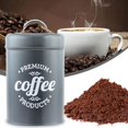 thumbnail image 1 of Contenedor para té y café, lata de dulces, organizador de almacenamiento de alimentos, latas de almacenamiento de cocina, tarro de de aceite , Gris oscuro Soledad contenedor de almacenamiento de café, 1 of 10
