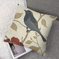 thumbnail image 7 of nygtbtfer  Throw Pillow Covers  Canvas Floral Cartoon Shadow Bird Silhouette Cushion Cases for Couch Sofa Home Decoration Navy Blue Bird Red Flower White, 7 of 7