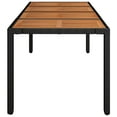 thumbnail image 2 of vidaXL Garden Table with Wooden Top Black 190x90x75 cm Poly Rattan, 2 of 4