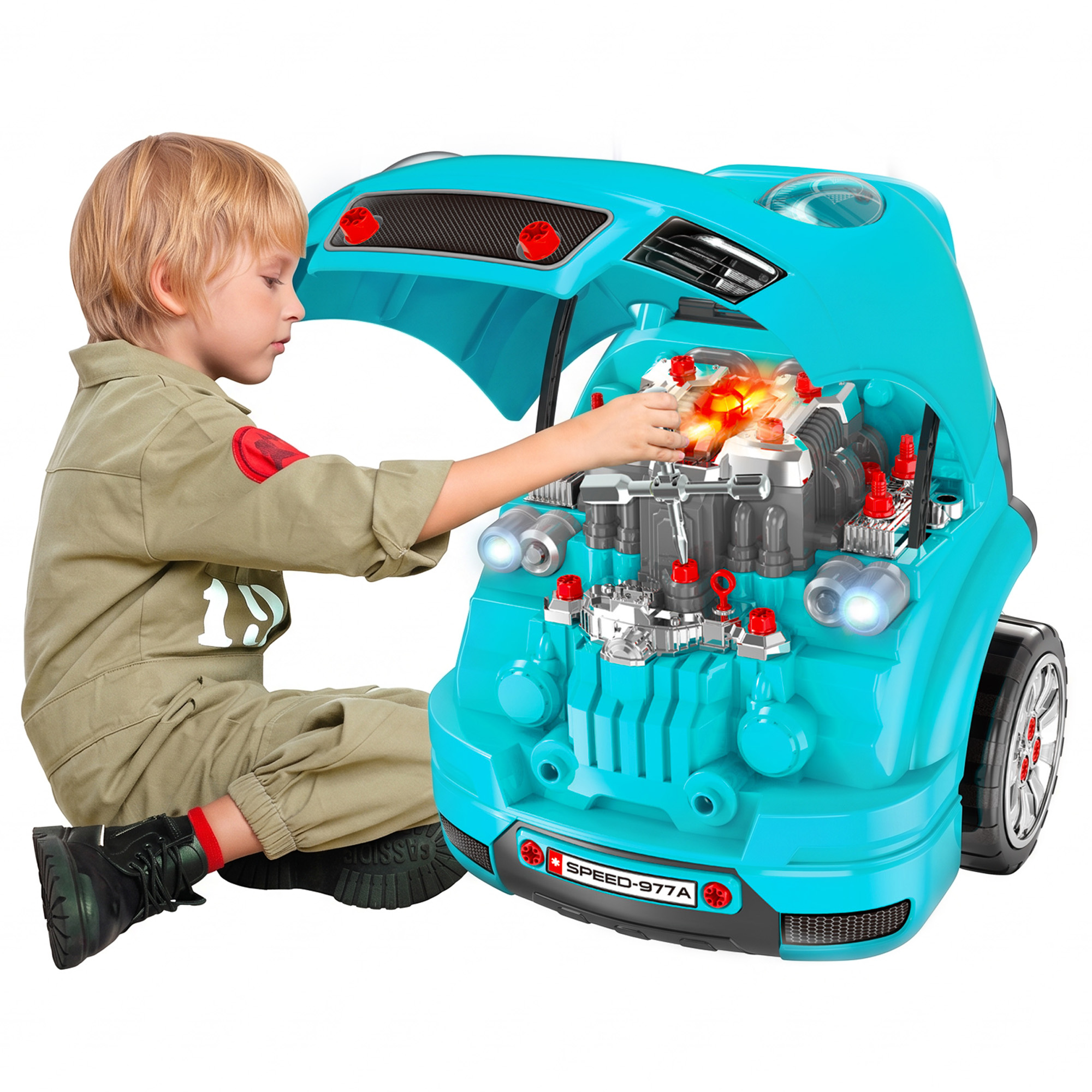Qaba Mechanic Kids Engine Repair Workshop photo 2