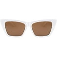 thumbnail image 3 of FEISEDY Square Cat Eye Sunglasses Vintage Cateye Frame UV400 Protection Sunglasses B2719, 3 of 14