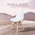 thumbnail image 4 of Sillas Infantiles para Niños con Asiento Ergonomico de Plastico y Estructura de Madera Diseño Tipo Eames - Sillas Preescolar Estilo Moderno con Soporte de Acero Set 2 Piezas, 4 of 5
