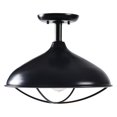 thumbnail image 2 of Kenroy Home Industrial Outdoor 1 Light Semi Flush Mount, 13 Inch Diameter, 11 Inch Height, Rich Oil Rubbed Bronze Finished Powder Coated Steel, UL Listed for Damp Locations, Easy Installation, 2 of 2