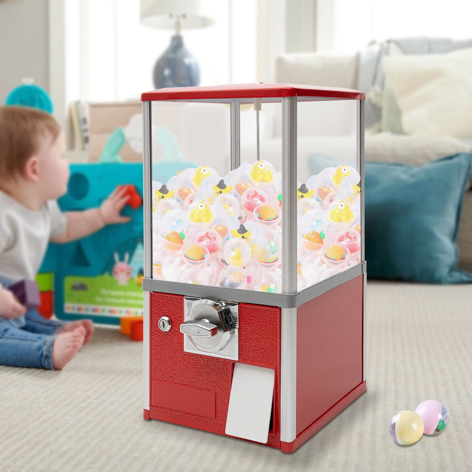 Miumaeov Candy Vending Machine Prize Machine 1.77-1.97 inch Gumball Capsule Toy Vending Device For Game Stores Retail Stores
