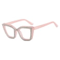 thumbnail image 3 of Rhinestone Cat Eye Reading Glasses Womens Cute Computer Blue Light Blocking Rhinestone Readers Glasses, 3 of 8