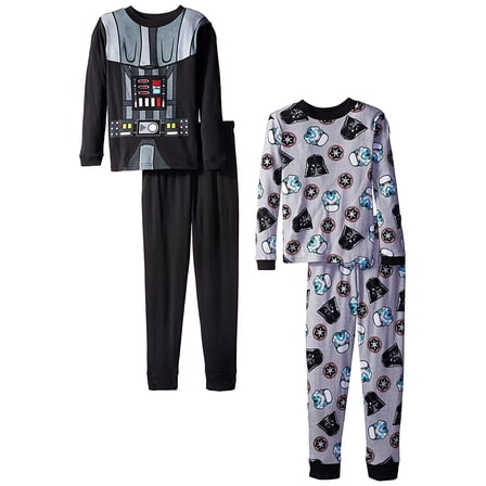 Star Wars Darth Vader 4 PC Long Sleeve Tight Fit Cotton Pajama Set Boy Size 6