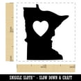 thumbnail image 2 of Minnesota State with Heart Self-Inking Rubber Stamp Ink Stamper - Blue Ink - Small 1 Inch, 2 of 7