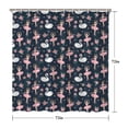 thumbnail image 5 of Dark Blue Ballerina Swan Pattern Shower Curtain 72"x72" ,Bathroom Decorative Shower Curtains Set with 12 Hooks,Modern Waterproof Washable Shower Curtain, 5 of 6