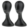 thumbnail image 1 of 2 piezas cabeza de maniquí femenino modelo maniquí peluca sombrero soporte de exhibición, negro premium, 1 of 9