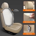thumbnail image 5 of DIKSOAKR Car Seat Covers Full Set for Mazda 6 2010-2021 Comfort Leather Seat Cushion Airbag Compatible Automative Seat Cover Protector Beige,Full Set(2 Row 5 Seats), 5 of 9
