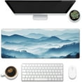 thumbnail image 1 of Misty Forest Mountains Extended Gaming Mouse Pad 31.5x11.8in Non-Slip Rubber Base Stitched Edges Large Computer Keyboard Mouse Pad for Desk, 1 of 6