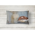 thumbnail image 2 of Carolines Treasures MH1010PW1216 Japanese Chin Resting Canvas Fabric Decorative Pillow 12H x16W multicolor, 2 of 3