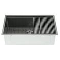 thumbnail image 1 of Ancona Évier de Cuisine Encastré sous le Bol 32” avec Grille et Tapis Enroulable, 1 of 7