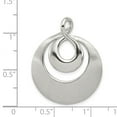 thumbnail image 2 of White Sterling Silver Charm Pendant Polished & Satin Infinity Swirl Chain Slide, 2 of 2