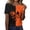Fluorescence Yellow(Pumpkin Face), variant on Womens Halloween Shirts Thanksgiving Novelty Pumpkin Face T-Shirt Crew Neck Short Sleeve Festival Party Trendy Tee Tops Earthy Yellow M