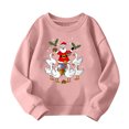 thumbnail image 4 of Birdeem Chandail à Capuchon de Noël pour Enfants, Manches Longues Imprimés Décontracté Ample Doublé Polaire Chaud Col Rond Tenue, 4 of 4