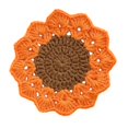 thumbnail image 2 of Protección de la mesa de la montaña de crochet hecha a mano Decoraciones del hogar Decoración de la bosque decorativa de la bebida decorativa para el Marrón naranja, 2 of 8