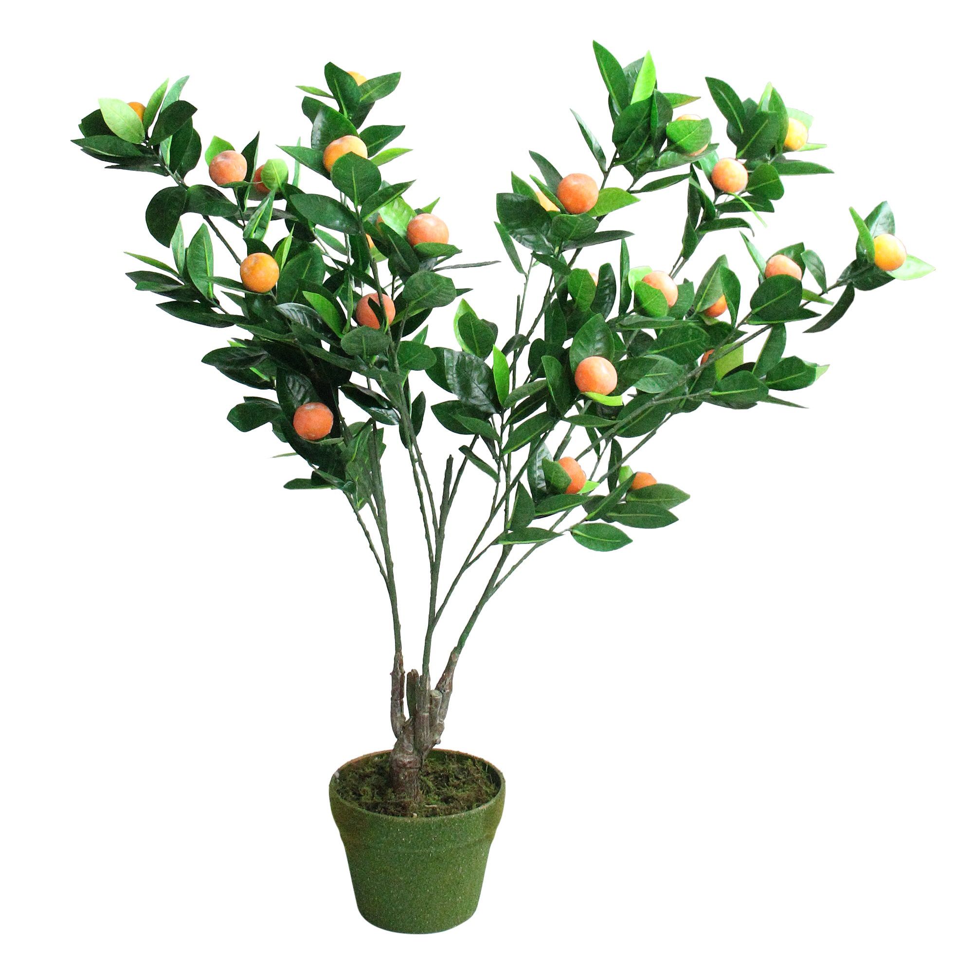 36.75" Potted Green and Orange Artificial Citrus Mitis Tree Walmart