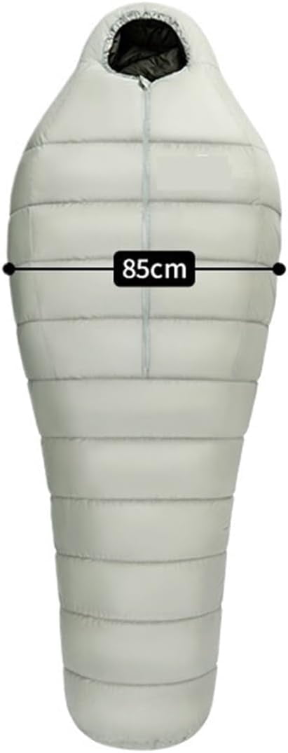 Ultralight Goose Down Mummy Sleeping Bag - 90% Down Fill, 860FP, Ideal for Winter Camping & Hiking
