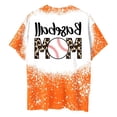 thumbnail image 3 of DeHolifer T Shirt for Women Short Sleeve Crewneck Baseball Mom Loose Casual Printed T Shirt Summer Fashion Sport Tee Tops Orange 2XL, 3 of 5