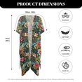 thumbnail image 6 of HELLHERO Flowers Pattern Long Kimono Swimsuit Cover Up Lightweight High Quality Fabrics Loose Bathing Suit Cover Up, 6 of 6