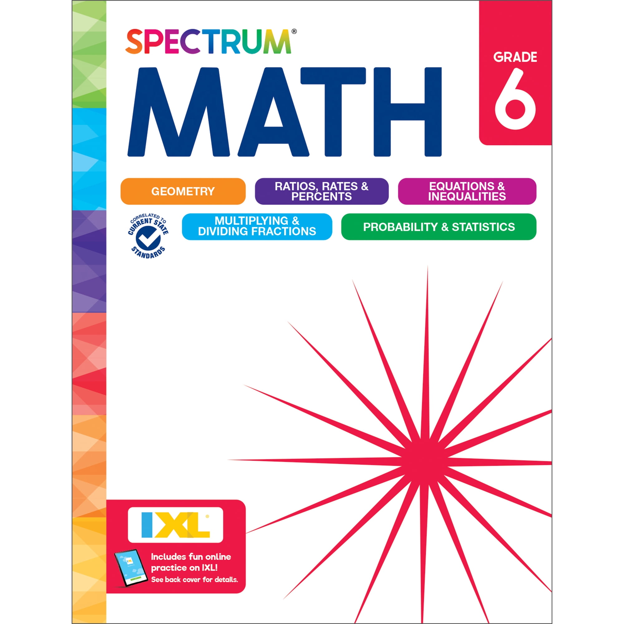Spectrum Math Workbook (192 pages) Grade 6