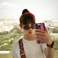 thumbnail image 3 of Compatible with iPhone 12 Pro Max Case-6.7 Inch, Fashion 3D Woven Pattern Plating Phone Case, Grid Printed case for Women Girls Soft Silicone Shockproof Camera Protective Back Cover-Purple, 3 of 15