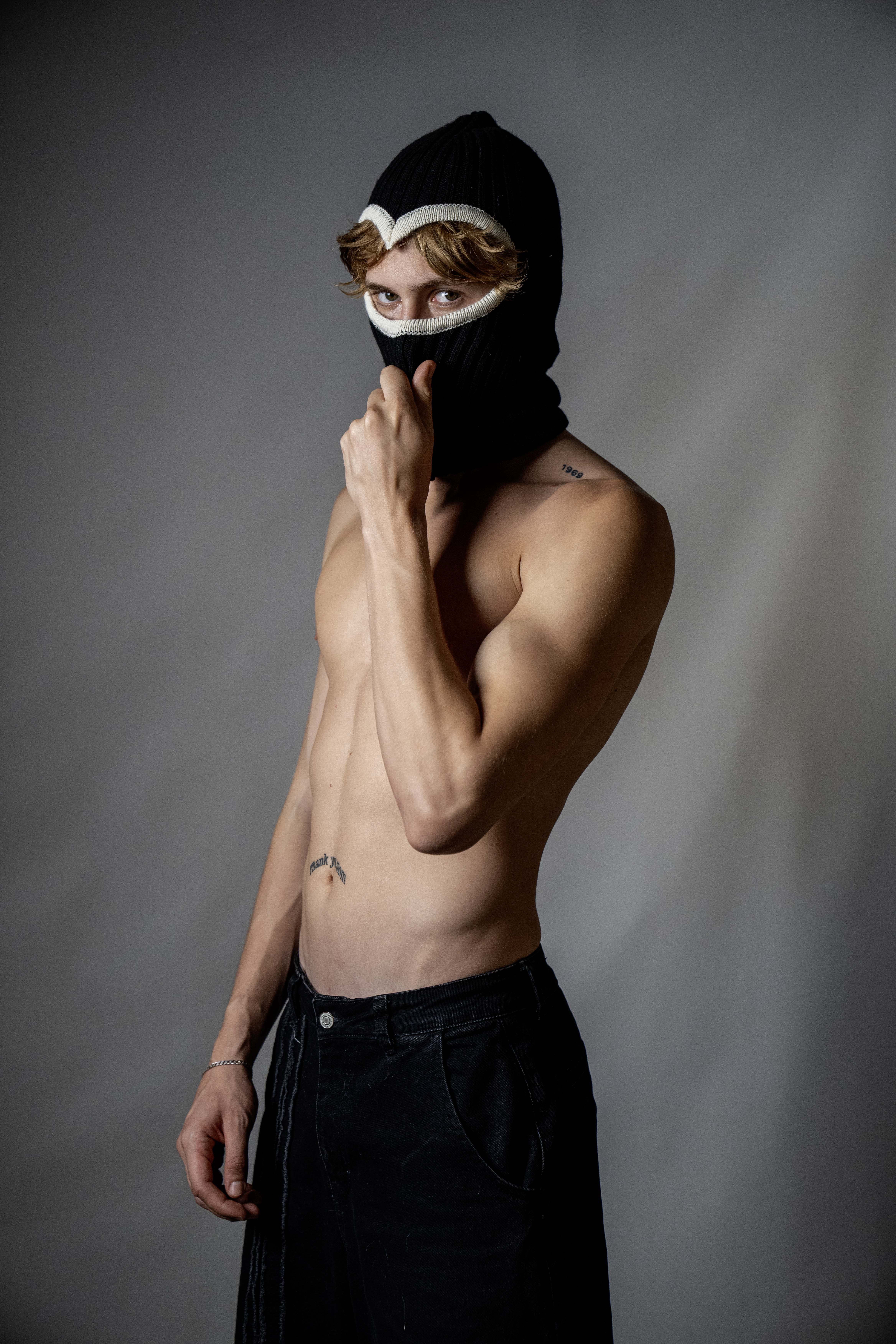 Heart shaped balaclava ski mask beanie cap hat designer style mask for winter and motor bike handmade with love