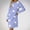 Blue Dresses for Women, variant on SMihono Fashion Womens Casual Long Sleeve Dress Fashion Dot Print Side Split Comfy Midi Dress Dressy Crewneck Spring Tunic Dress Tops Black 4