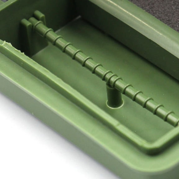 NICERIO Durable Green PP Tackle Box, Large Capacity, Folding Hanging Hole, Fishing Storage
