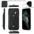 thumbnail image 5 of for iPhone XS/X Case, Lightweight Premium PU Leather iPhone XS/X Wallet Case with Card Holders Protective Case for iPhone XS/X Adjustable Stand,Black, 5 of 7