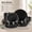 Black (Dinah), variant on Cloudlight 12-Piece Brown and White Porcelain Ceramic Dinnerware Set with Plates and Bowls - Service for 4