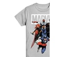 thumbnail image 4 of Captain America Platinum Silver, Crew Neck, Short Sleeve, Graphic Tee, Sizes 4-18, 4 of 4