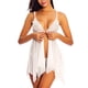 thumbnail image 1 of Lencería para mujer Cierre frontal Babydoll Encaje Cuello en V Malla Ropa de dormir Lencería Fridja  nalpqowj42940, 1 of 6