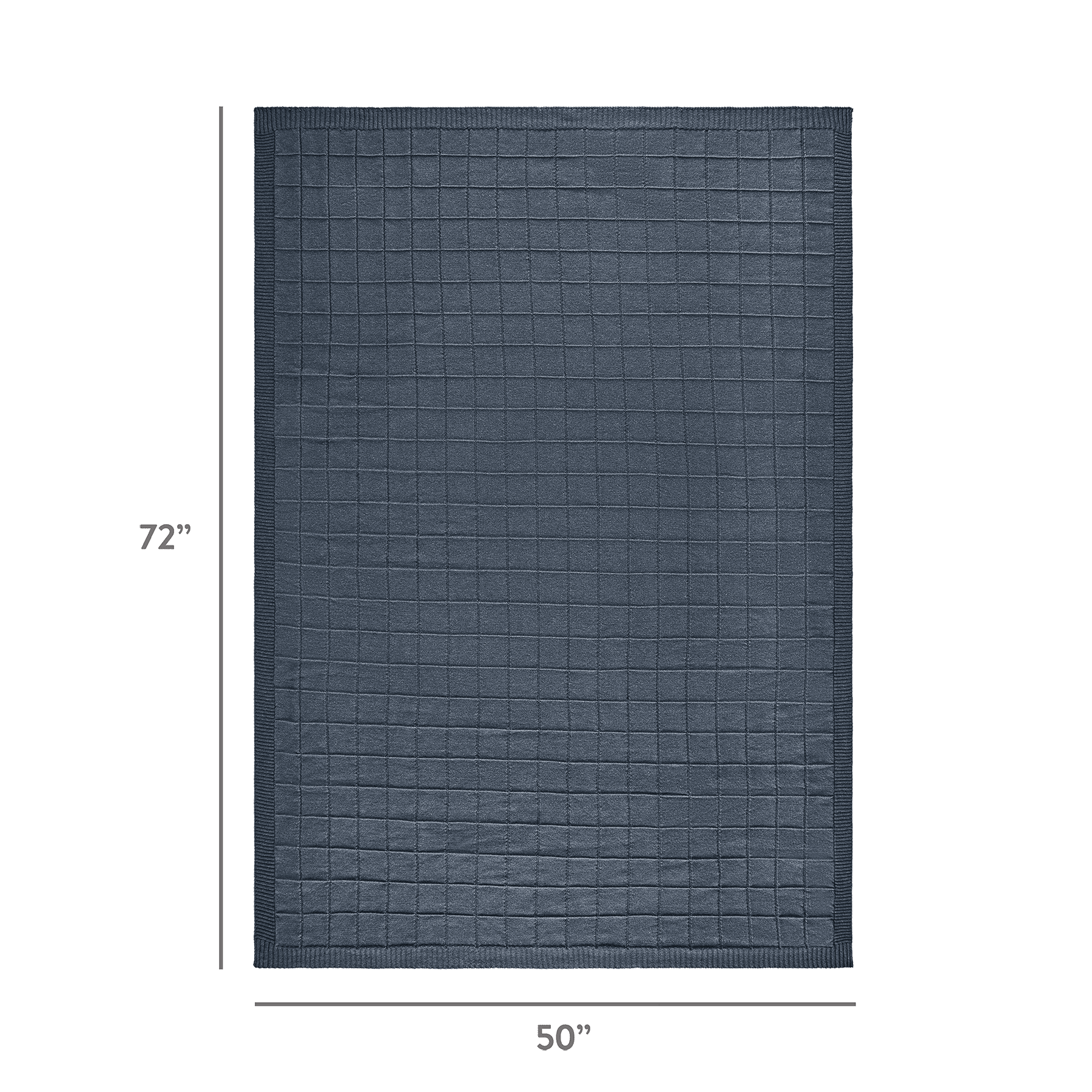 Mainstays Windowpane Throw Blanket, Washed Indigo, 50 x 72 in