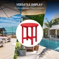 thumbnail image 4 of WestinTrends All-Weather Poly Lumber Adirondack Outdoor Side Table, Round End Table for Patio, Red, 4 of 12