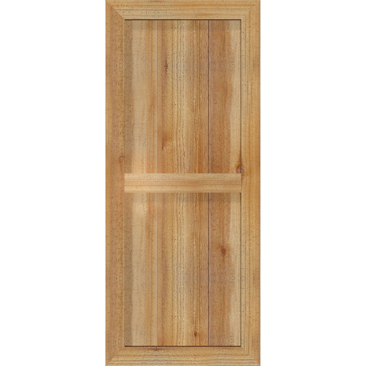 16 1/8"W X 38"H Timbercraft Three 5 3/8" Boards Framed Board-N-Batten Shutters, Rough Sawn Western Red Cedar (Per Pair)